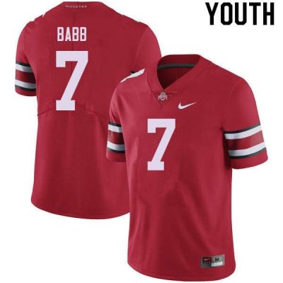 Youth Ohio State Buckeyes #7 Kamryn Babb Red Nike NCAA College Football Jersey Lifestyle YCE5844UM